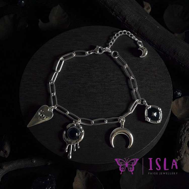 Gothic charm bracelet