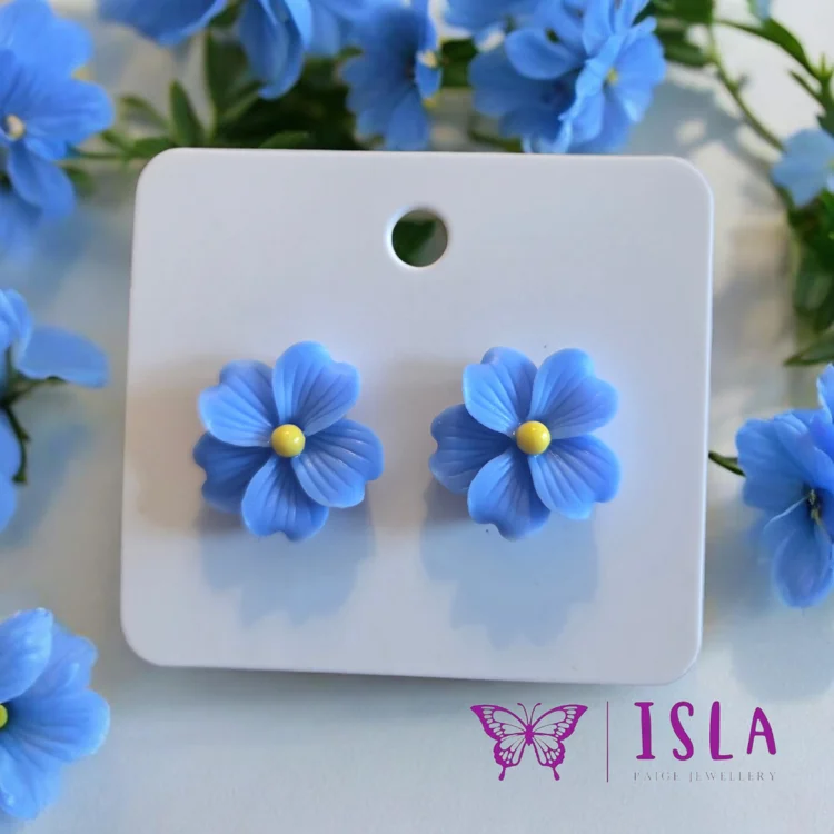 Forget me not stud earrings