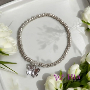 Silver butterfly bracelet