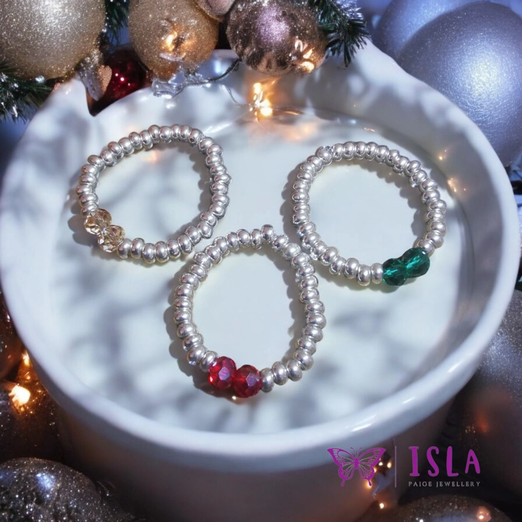 Silver Beaded Ring