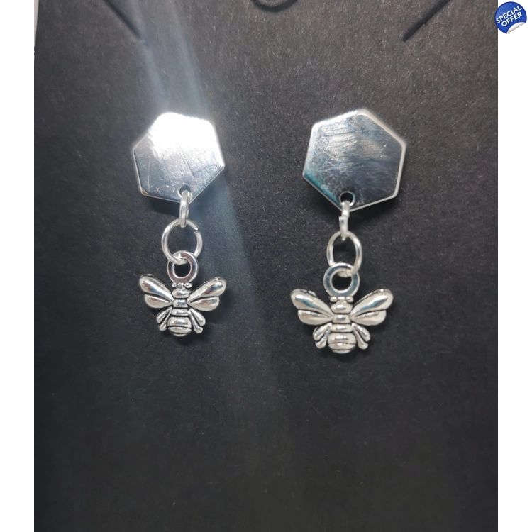 Silver Bee Stud  Earrings