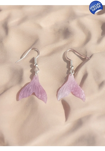 Mermaid tail drop earrings