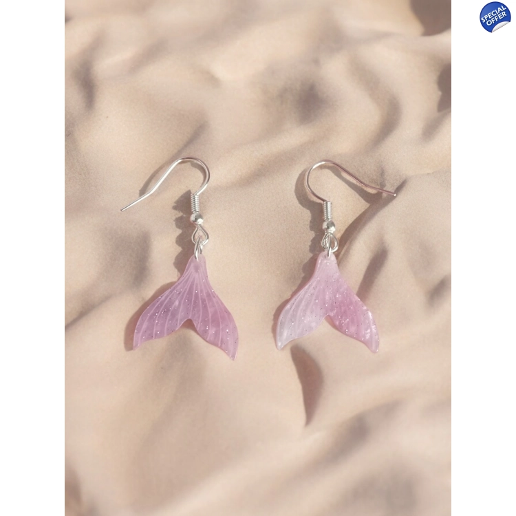 Mermaid tail drop earrings