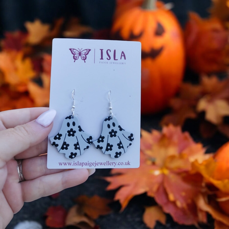 Ghost drop earrings