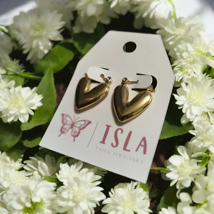 Gold Heart earrings