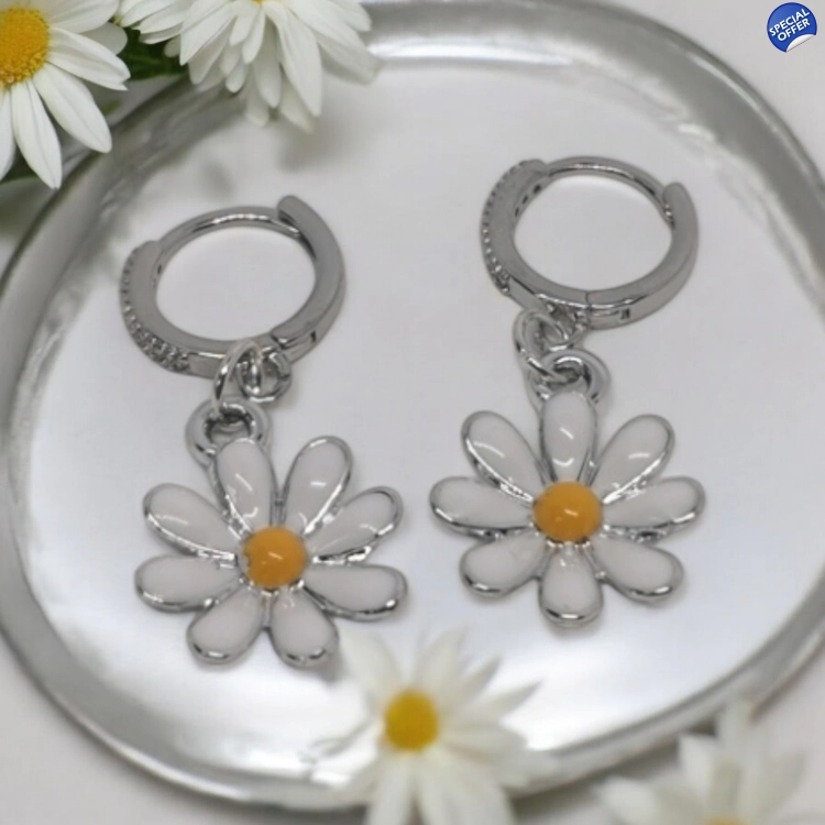 Daisy Hoop Earrings