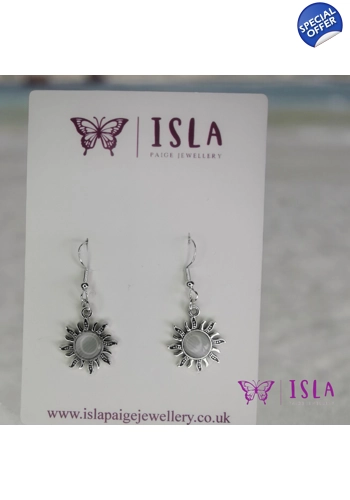 Silver Sun Earrings