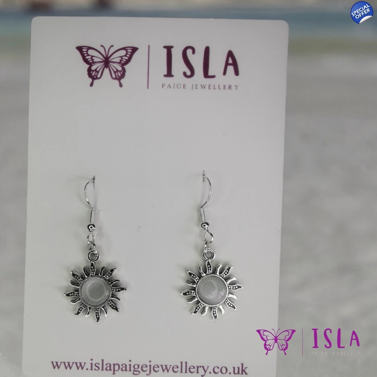 Silver Sun Earrings