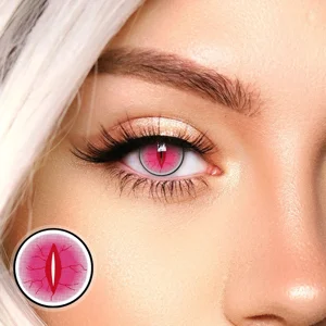 1pair/2pcs Demon Slayer Muzan Pink anime cosplay contact lens (Plano only)