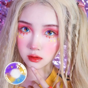 1pair/2pcs Rainbow anime cosplay contact lens