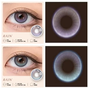 1pair/2pcs BY-RAN RAIN beauty fashion colored contact lens (Rx up to -8.00)