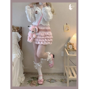 Sweet Kawaii Layered Lacey Lolita DollySkirt Y2K