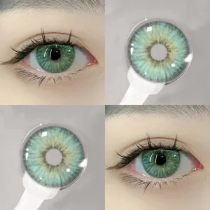 1pair/2pcs Estonia Green beauty contact lens (Rx up to -6.00)