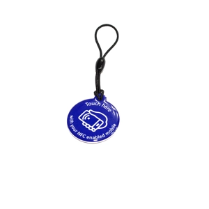10x NFC Hang Tag NTAG213 [blue or black with white call to..