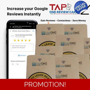 Dual NFC TapOne Review Cards x10 & Review Widget