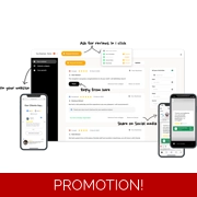 Reputation Management App & 2 Review Card Pack & 2 NFC Window Stickers