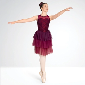 Lace Corset Style Tiered Ballet Dress Lace Corset Style Tiered Ballet Dress