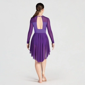 Long Sleeved Leotard with Harlequin Detail and Separate Skirt Long Sleeved Leotard with Harlequin Detail and Separate Skirt