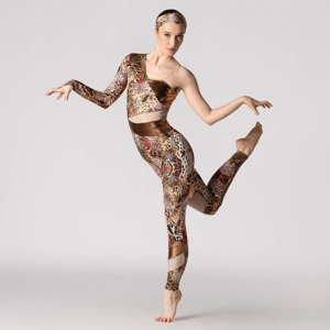 Digital Print Catsuit with Mesh Panel Detail Digital Print Catsuit with Mesh Panel Detail