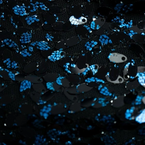 Sequinned Cutaway Biketard with Half Peplum