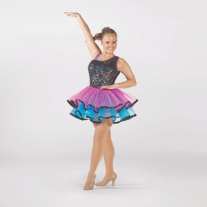 One-Shoulder Sequin Bodice and Layered Tutu One-Shoulder Sequin Bodice and Layered Tutu