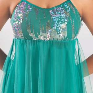 Empire Line Sequinned Bodice Dress with Net Skirt Empire Line Sequinned Bodice Dress with Net Skirt