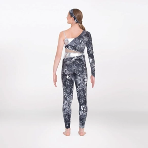 Cutaway Contrasting Panelled One Shoulder Catsuit Cutaway Contrasting Panelled One Shoulder Catsuit