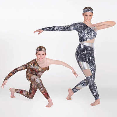 Cutaway Contrasting Panelled One Shoulder Catsuit title=