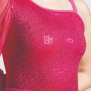 One-Sleeved Dress with Sequin Bodice One-Sleeved Dress with Sequin Bodice