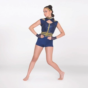 Cap Sleeved Sequin Unitard with Cutaway Panels Cap Sleeved Sequin Unitard with Cutaway Panels