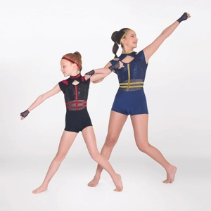 Cap Sleeved Sequin Unitard with Cutaway Panels