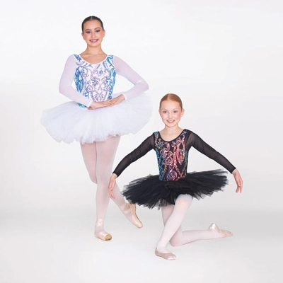 Mesh Long Sleeved Sequinned Tutu title=