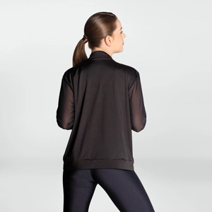 Sequin Bomber Jacket with Mesh Sleeves