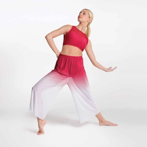 Ombré Wide Trousers and Crop Top