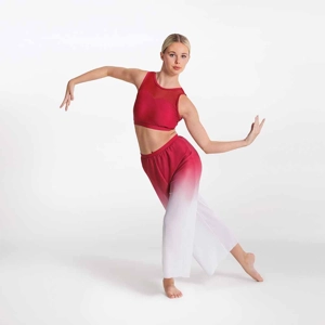 Ombré Wide Trousers and Crop Top