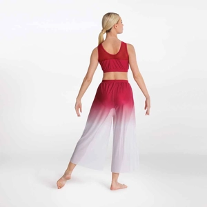 Ombré Wide Trousers and Crop Top