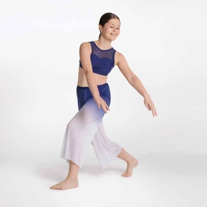 Ombré Wide Trousers and Crop Top