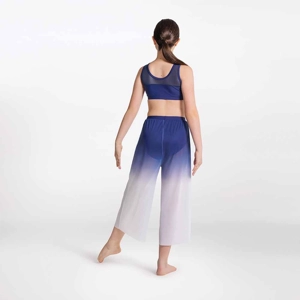 Ombré Wide Trousers and Crop Top