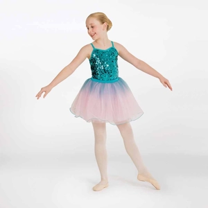 Ombré Glitz Tutu Teal