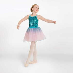 Ombré Glitz Tutu Teal
