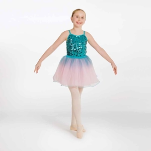 Ombré Glitz Tutu Teal