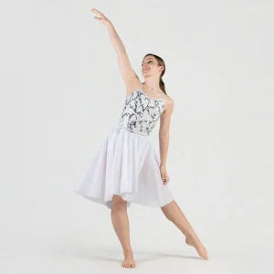 Wrap Around Sequin Dipped Hem Lyrical Dress
