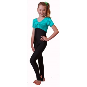 Zoe Short Sleeve Catsuit Velvet/Black Lycra