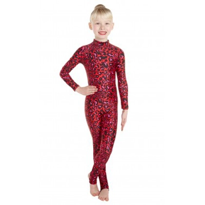 Elsa Red Leopard Print Catsuit title=