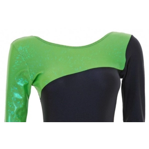 Skater Dress Long Sleeves Green/Black S094c