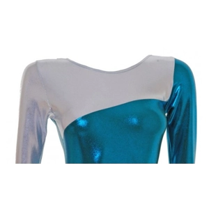 Skater Dress Long Sleeves Petrol/Silver S094d