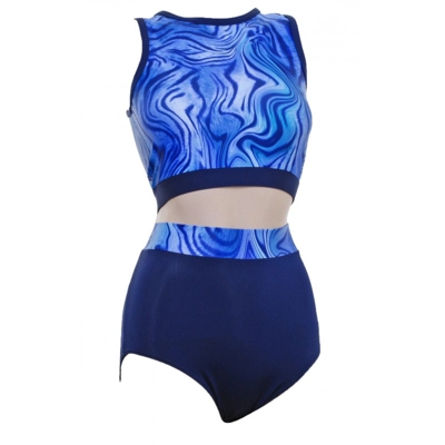 POLE DYNAMIX Blue Flame Crop Top and Nix Set title=