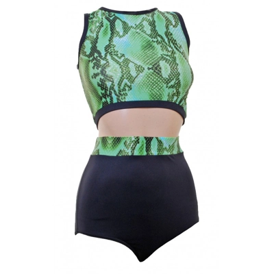 POLE DYNAMIX Green Snake Set Crop Top & Nix title=