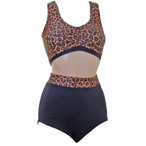 POLE DYNAMIX Ruche Leopard Crop Top & Nix