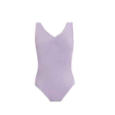 Essential Gathered Front Leotard with Low Back title=